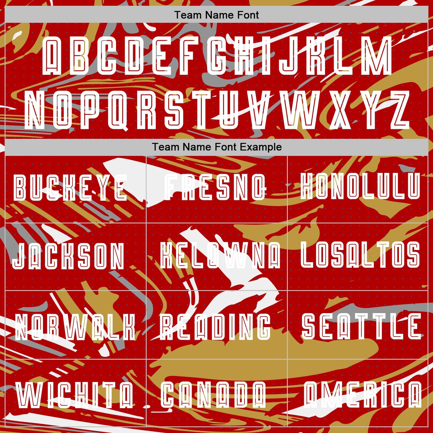 Custom Figure White Red-Old Gold Fluid Art Splash Sublimation Soccer Uniform Jersey