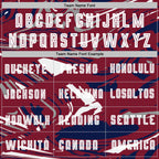 Custom Figure White Crimson-Navy Fluid Art Splash Sublimation Soccer Uniform Jersey