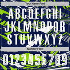 Custom Figure White Navy-Neon Green Fluid Art Splash Sublimation Soccer Uniform Jersey