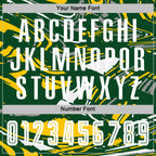 Custom Figure White Green-Yellow Fluid Art Splash Sublimation Soccer Uniform Jersey