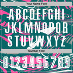 Custom Figure White Teal-Pink Fluid Art Splash Sublimation Soccer Uniform Jersey