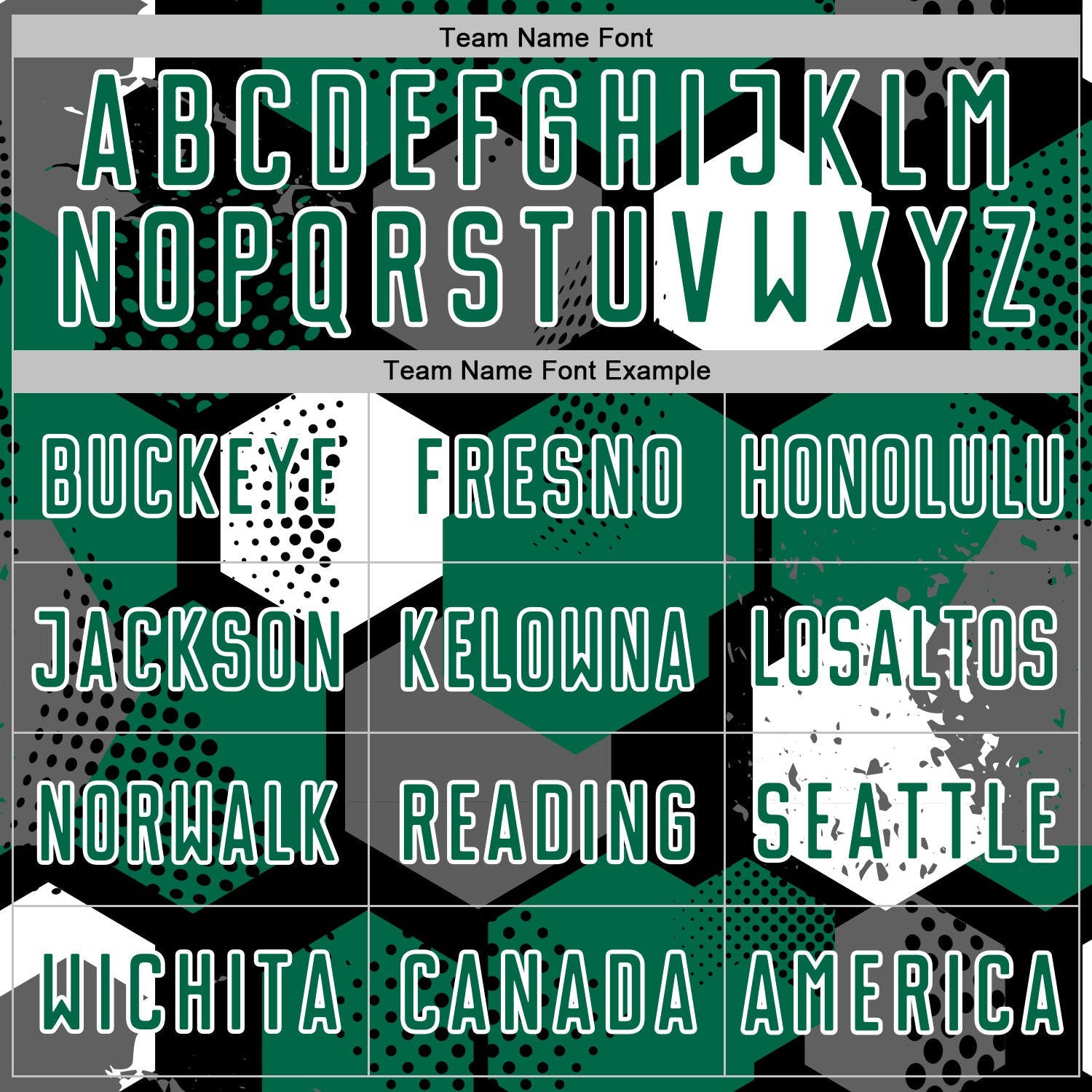 Custom Black Kelly Green-White Geometric Shape Sublimation Soccer Uniform Jersey