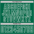 Custom Black Kelly Green-White Geometric Shape Sublimation Soccer Uniform Jersey