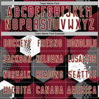 Custom Black Crimson White-Cream Geometric Shape Sublimation Soccer Uniform Jersey