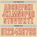 Custom Red Cream-White Geometric Shape Sublimation Soccer Uniform Jersey