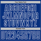 Custom Orange Royal-White Geometric Shape Sublimation Soccer Uniform Jersey