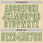 Custom Green Cream-White Geometric Shape Sublimation Soccer Uniform Jersey