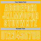 Custom Kelly Green Gold-White Geometric Shape Sublimation Soccer Uniform Jersey