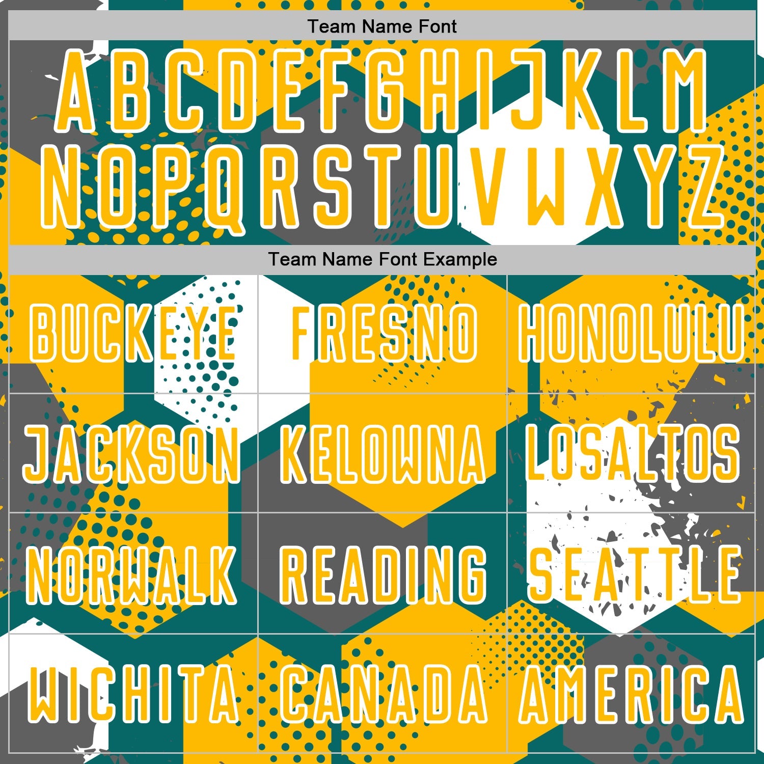 Custom Teal Gold-White Geometric Shape Sublimation Soccer Uniform Jersey