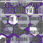 Custom Purple Gray White-Black Geometric Shape Sublimation Soccer Uniform Jersey