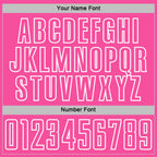 Custom Sky Blue Pink-White Geometric Shape Sublimation Soccer Uniform Jersey