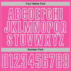 Custom Light Blue Pink-White Geometric Shape Sublimation Soccer Uniform Jersey