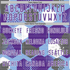 Custom Light Blue Purple-White Geometric Shape Sublimation Soccer Uniform Jersey