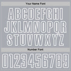 Custom Royal Gray-White Geometric Shape Sublimation Soccer Uniform Jersey