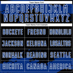 Custom Black Royal-White Abstract Fragment Art Sublimation Soccer Uniform Jersey