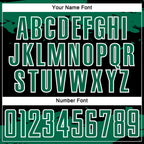 Custom Black Kelly Green-White Abstract Fragment Art Sublimation Soccer Uniform Jersey