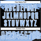 Custom Black Light Blue-White Abstract Fragment Art Sublimation Soccer Uniform Jersey