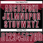 Custom Black Crimson-White Abstract Fragment Art Sublimation Soccer Uniform Jersey