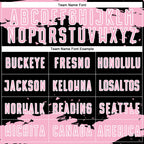 Custom Black Light Pink-White Abstract Fragment Art Sublimation Soccer Uniform Jersey