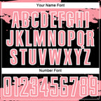 Custom Black Medium Pink-White Abstract Fragment Art Sublimation Soccer Uniform Jersey