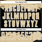 Custom Black Vegas Gold-White Abstract Fragment Art Sublimation Soccer Uniform Jersey