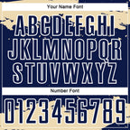 Custom Navy Cream-White Abstract Fragment Art Sublimation Soccer Uniform Jersey