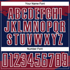 Custom Navy Crimson-White Abstract Fragment Art Sublimation Soccer Uniform Jersey