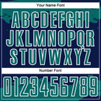 Custom Navy Teal-White Abstract Fragment Art Sublimation Soccer Uniform Jersey