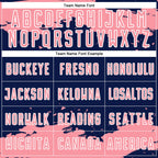 Custom Navy Medium Pink-White Abstract Fragment Art Sublimation Soccer Uniform Jersey