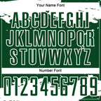 Custom Green White Abstract Fragment Art Sublimation Soccer Uniform Jersey
