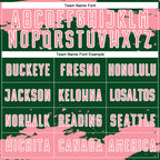 Custom Green Medium Pink-White Abstract Fragment Art Sublimation Soccer Uniform Jersey