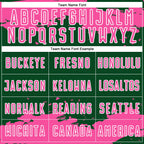 Custom Green Pink-White Abstract Fragment Art Sublimation Soccer Uniform Jersey