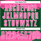 Custom Green Pink-White Abstract Fragment Art Sublimation Soccer Uniform Jersey