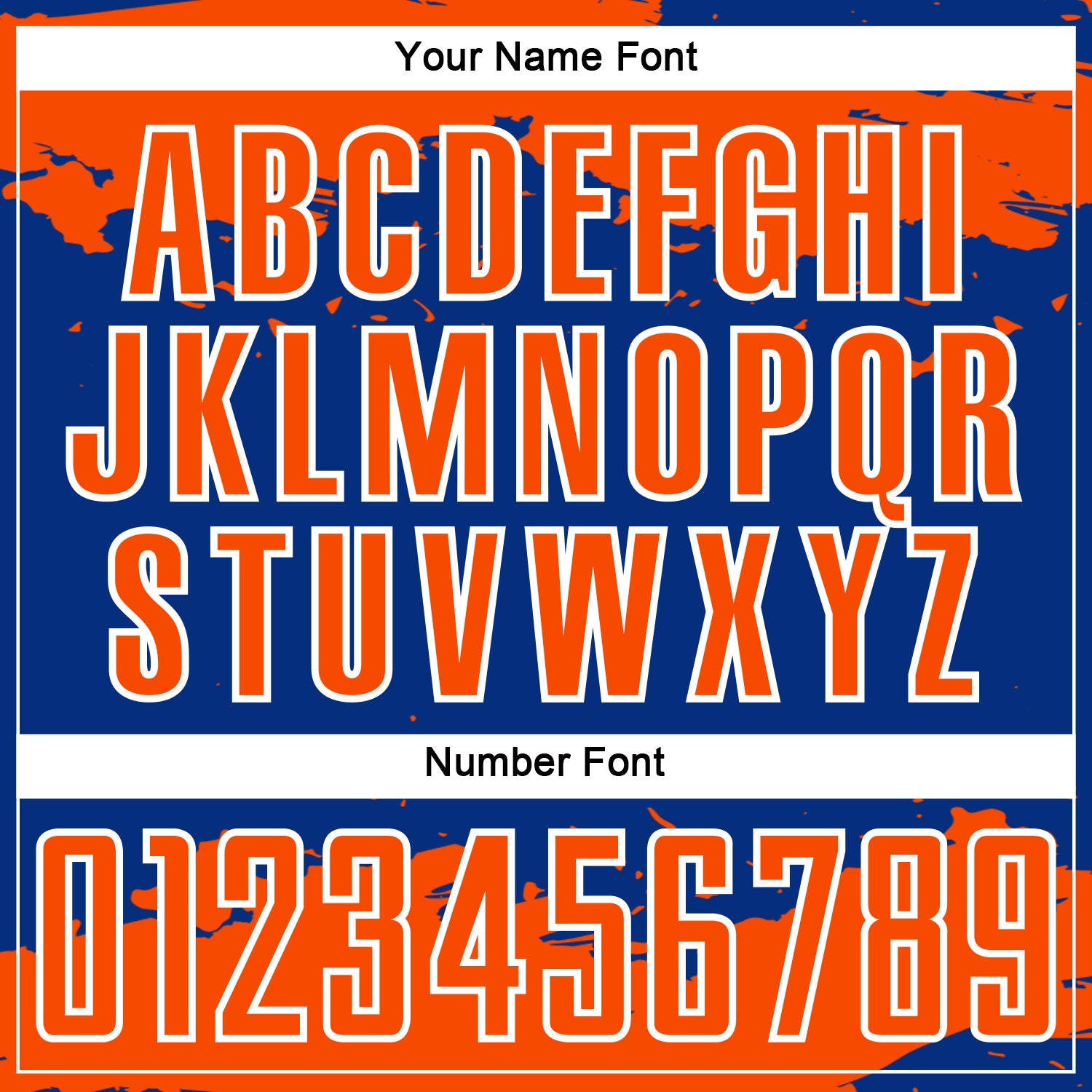 Custom Royal Orange-White Abstract Fragment Art Sublimation Soccer Uniform Jersey