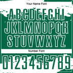 Custom Kelly Green White Abstract Fragment Art Sublimation Soccer Uniform Jersey