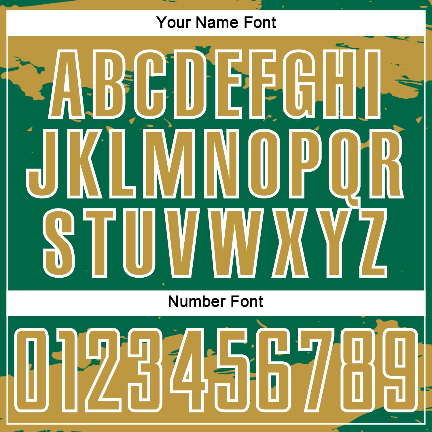 Custom Kelly Green Old Gold-White Abstract Fragment Art Sublimation Soccer Uniform Jersey