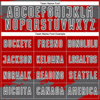 Custom Red Steel Gray-White Abstract Fragment Art Sublimation Soccer Uniform Jersey