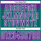 Custom Teal Purple-White Abstract Fragment Art Sublimation Soccer Uniform Jersey