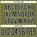 Custom Black Neon Yellow-White Geometric Arrow Sublimation Soccer Uniform Jersey