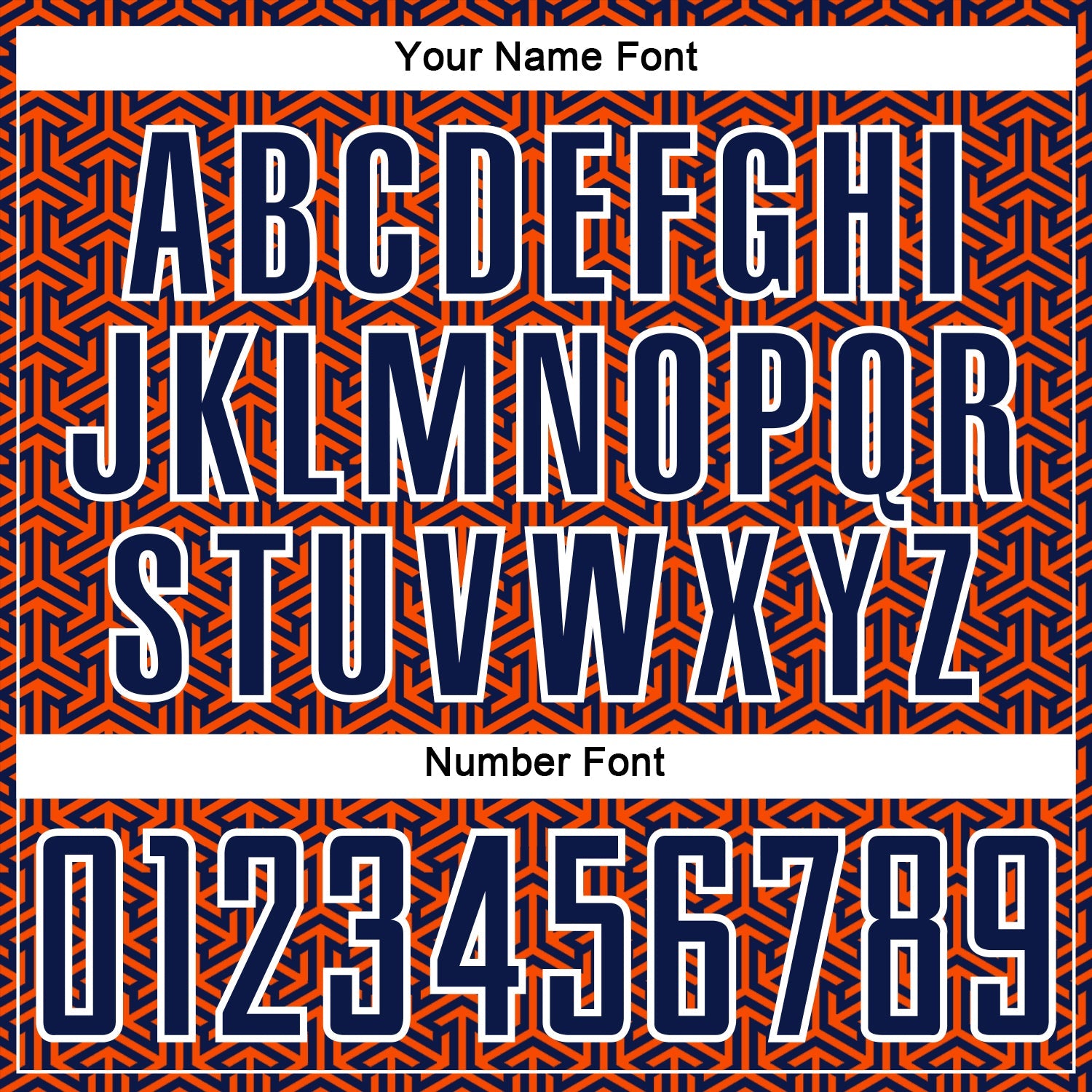 Custom Navy Orange-White Geometric Arrow Sublimation Soccer Uniform Jersey