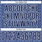 Custom Navy Light Blue-White Geometric Arrow Sublimation Soccer Uniform Jersey