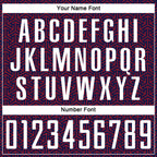 Custom Navy White-Crimson Geometric Arrow Sublimation Soccer Uniform Jersey