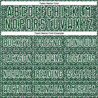 Custom Green Gray-White Geometric Arrow Sublimation Soccer Uniform Jersey