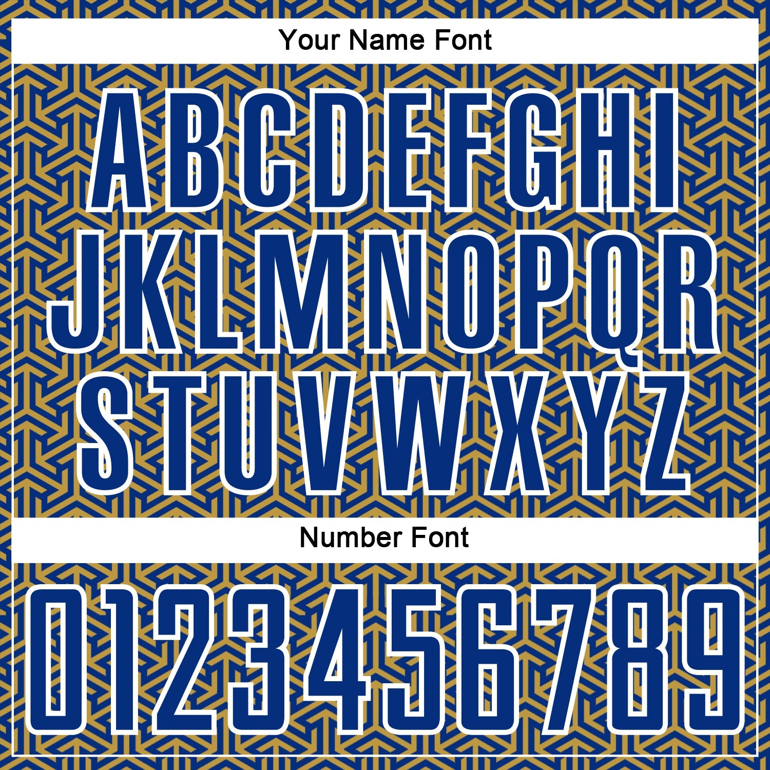 Custom Royal Old Gold-White Geometric Arrow Sublimation Soccer Uniform Jersey