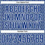 Custom Royal Gray-White Geometric Arrow Sublimation Soccer Uniform Jersey