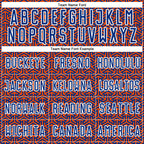 Custom Royal Orange-White Geometric Arrow Sublimation Soccer Uniform Jersey