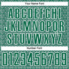 Custom Kelly Green Gray-White Geometric Arrow Sublimation Soccer Uniform Jersey