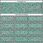 Custom Kelly Green Light Pink-White Geometric Arrow Sublimation Soccer Uniform Jersey