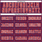 Custom Red Royal-White Geometric Arrow Sublimation Soccer Uniform Jersey