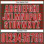 Custom Red Kelly Green-White Geometric Arrow Sublimation Soccer Uniform Jersey